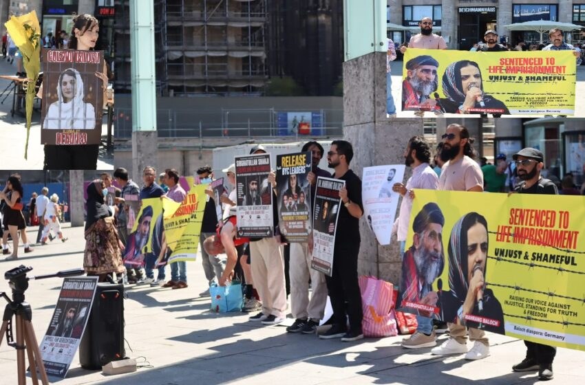 Baloch Diaspora Protests in Germany Over Sentencing of Rights Activists